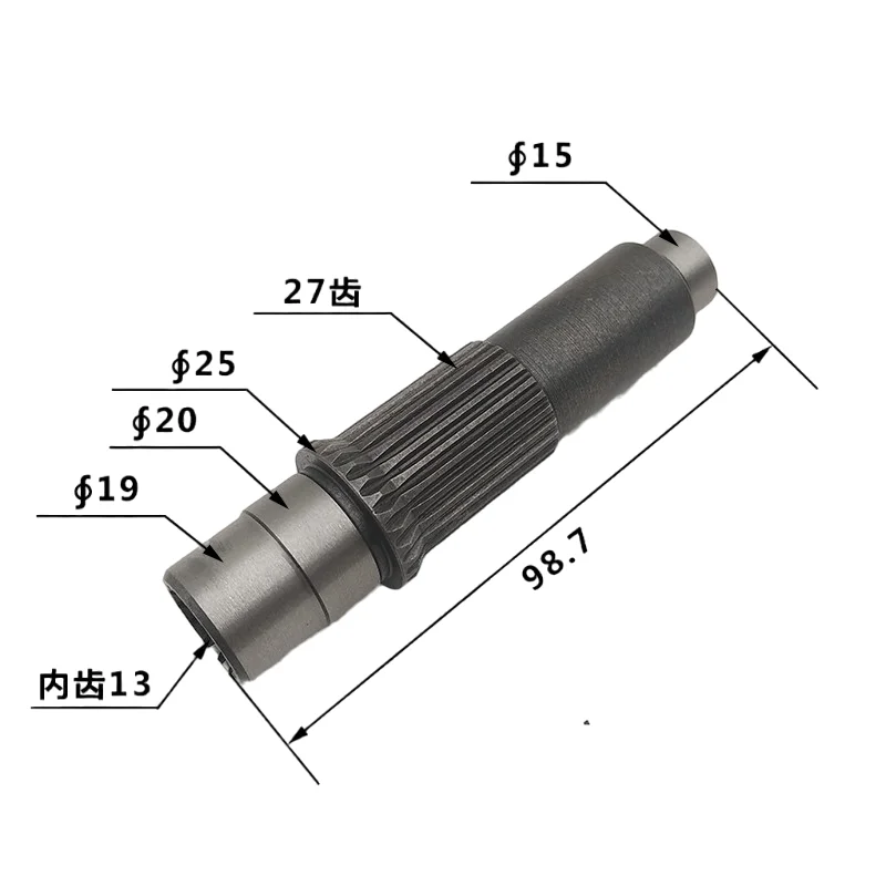 Suitable for Caterpillar 304CR Excavator Travel Motor Gear Pump Shaft/Motor Shaft 13/27 Teeth
Suitable for Caterpillar 304CR Excavator Travel Motor Gear Pump Shaft/Motor Shaft 13/27 Teeth
