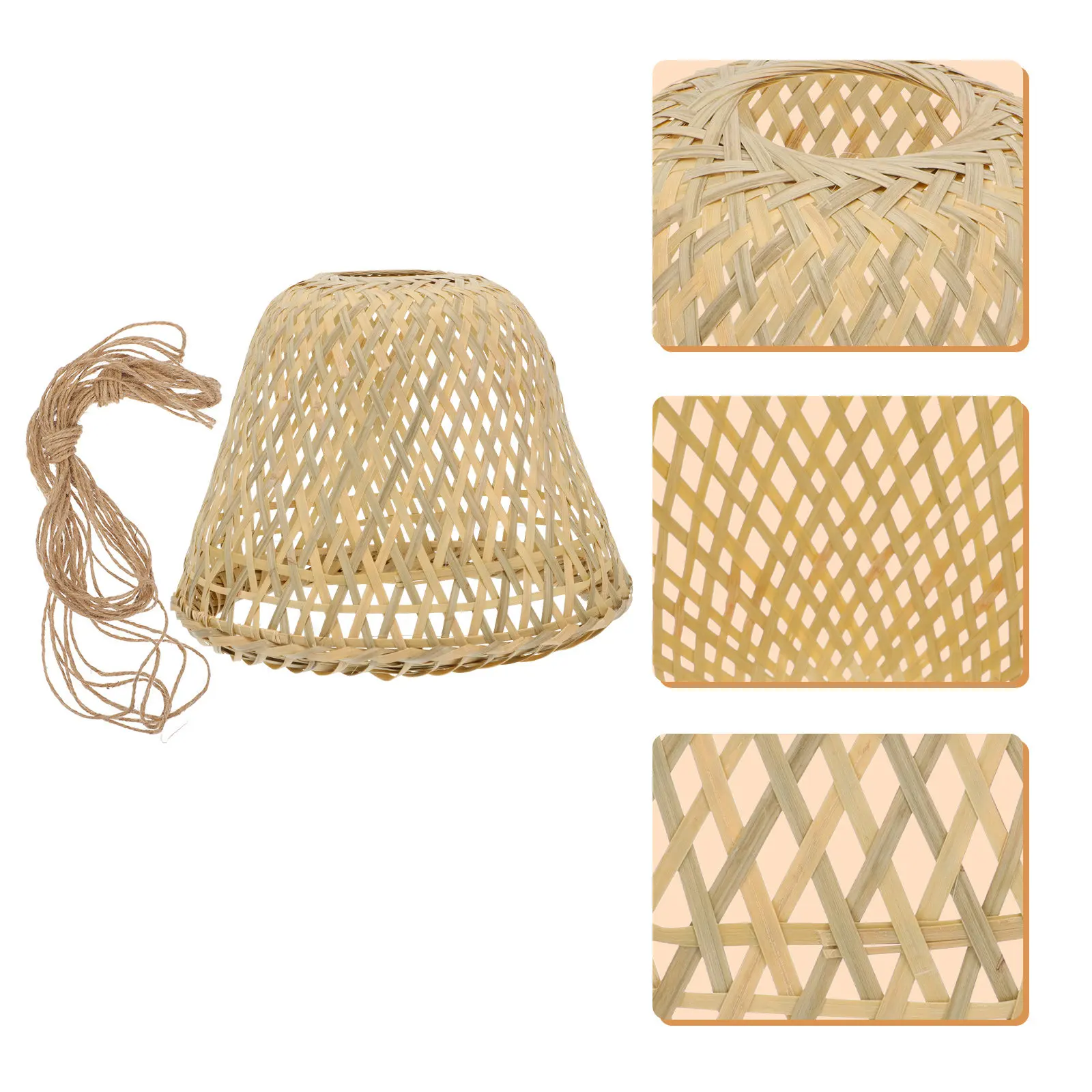 1Set Bamboo Lampshade Woven Design Ceiling Lamp Cover for Living Room Bedroom Dining Room Vintage Decorative Hanging
1Set Bamboo Lampshade Woven Design Ceiling Lamp Cover for Living Room Bedroom Dining Room Vintage Decorative Hanging