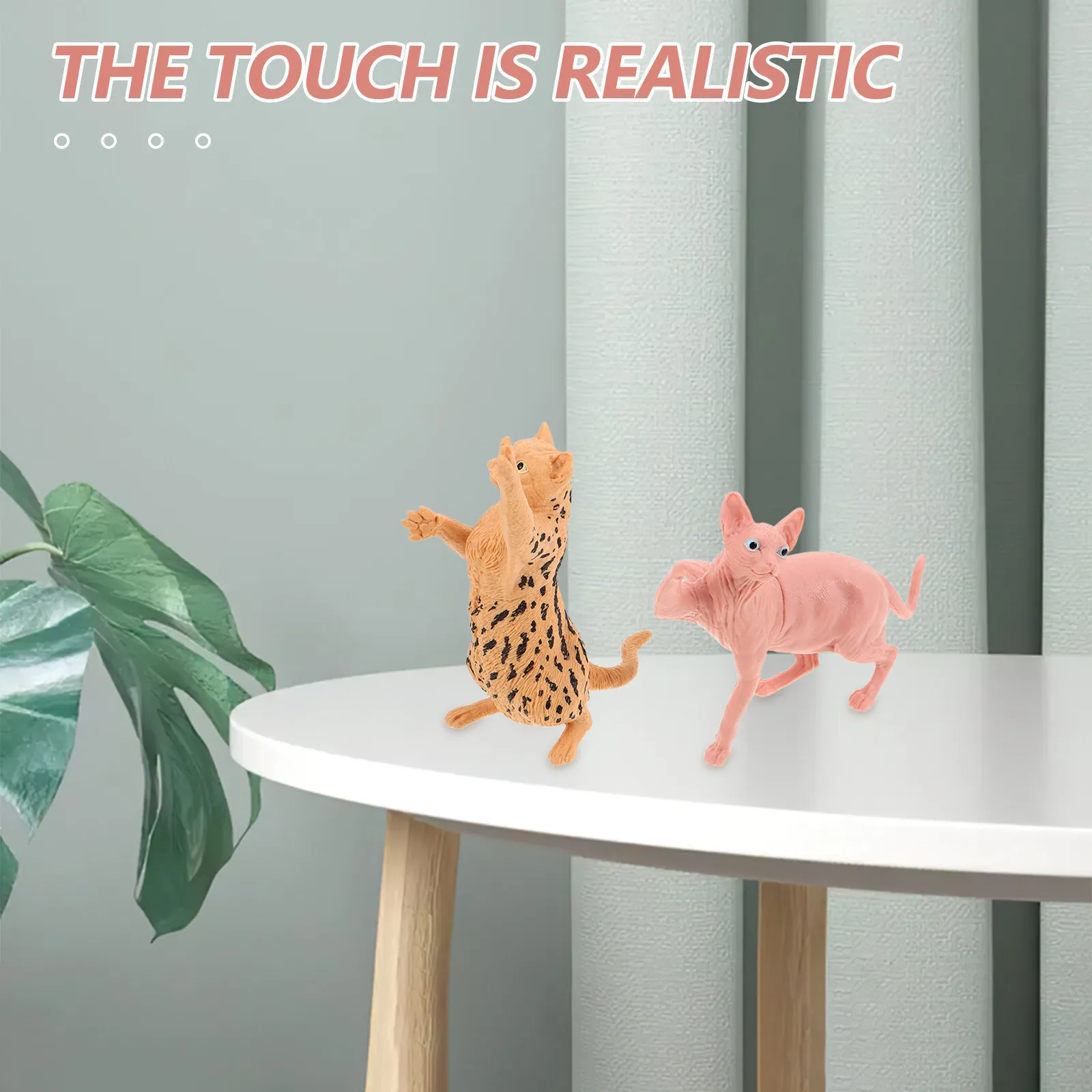 2Pcs Realistic Hairless Leopard Cat Simulation Animal Decorative Miniature Desktop Ornaments for Home Decor Interactive Play
2Pcs Realistic Hairless Leopard Cat Simulation Animal Decorative Miniature Desktop Ornaments for Home Decor Interactive Play