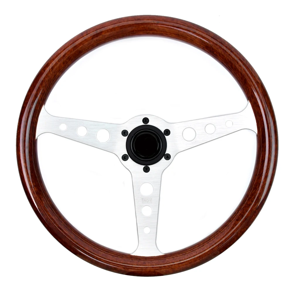 Universal 350mm Imitation Solid Wood Steering Wheel Chrome Spoke Retro Classic Sports Steering Wheel With Black Horn Button
Universal 350mm Imitation Solid Wood Steering Wheel Chrome Spoke Retro Classic Sports Steering Wheel With Black Horn Button