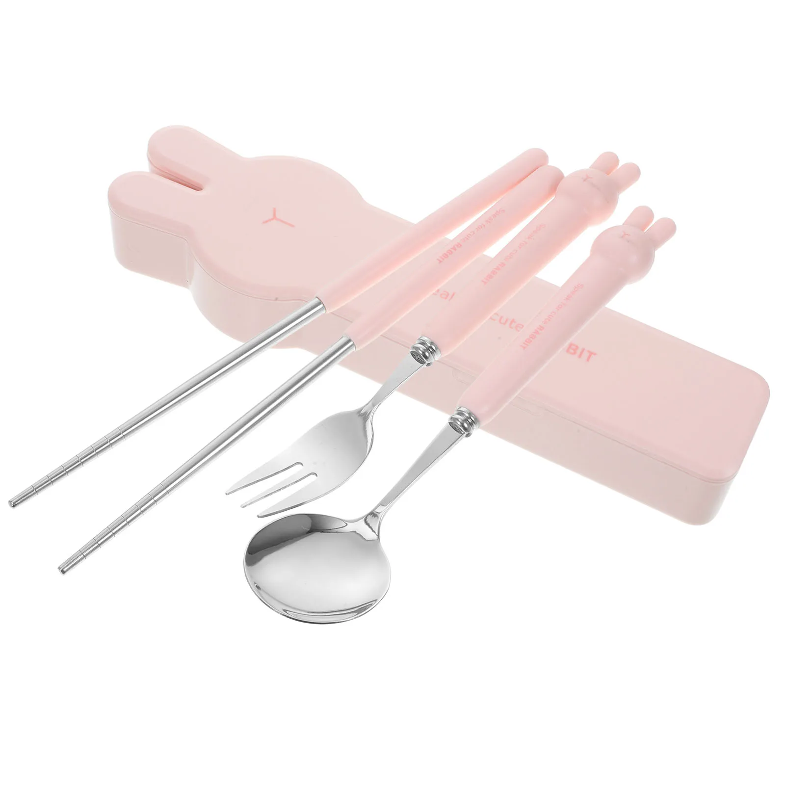 1 set 3 Pieces Stainless Steel Portable Cutlery Set Cartoon Fork Spoon Chopsticks Travel Dining Utensils Pink Easy CleanReusable
1 set 3 Pieces Stainless Steel Portable Cutlery Set Cartoon Fork Spoon Chopsticks Travel Dining Utensils Pink Easy CleanReusable