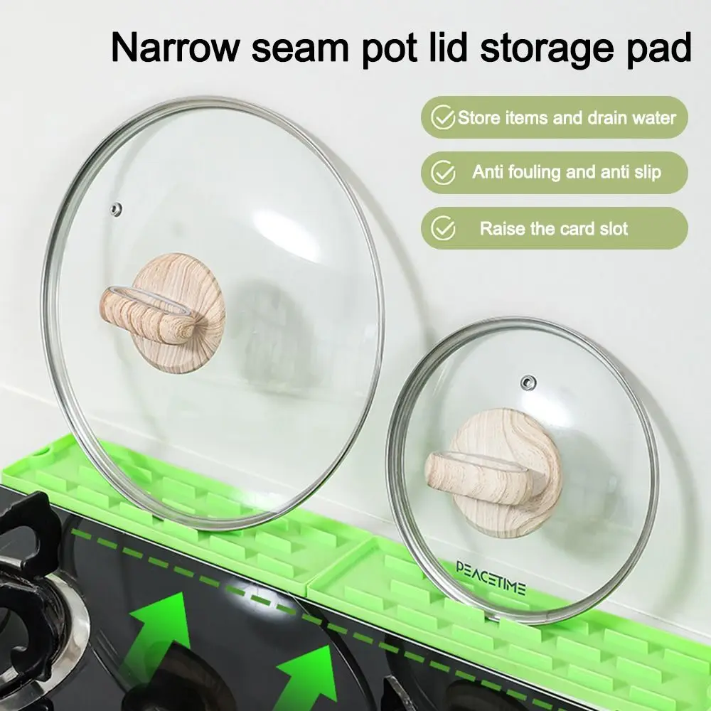 Multi-function Countertop Pot Lid Storage Mat Non-Slip Splash Kitchen Sink Pad Countertop Protector Silicone Drain Mat