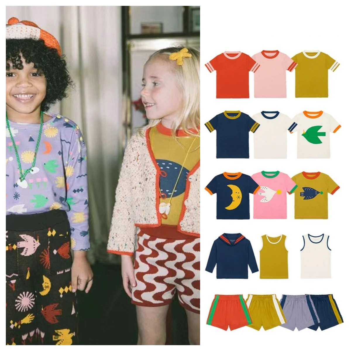 2024 MP Series New Summer Style Boys Girls Short-sleeved T-shirt Lace Collar Bottoming Shirt Shorts Suit Baby Clothing Sets
2024 MP Series New Summer Style Boys Girls Short-sleeved T-shirt Lace Collar Bottoming Shirt Shorts Suit Baby Clothing Sets