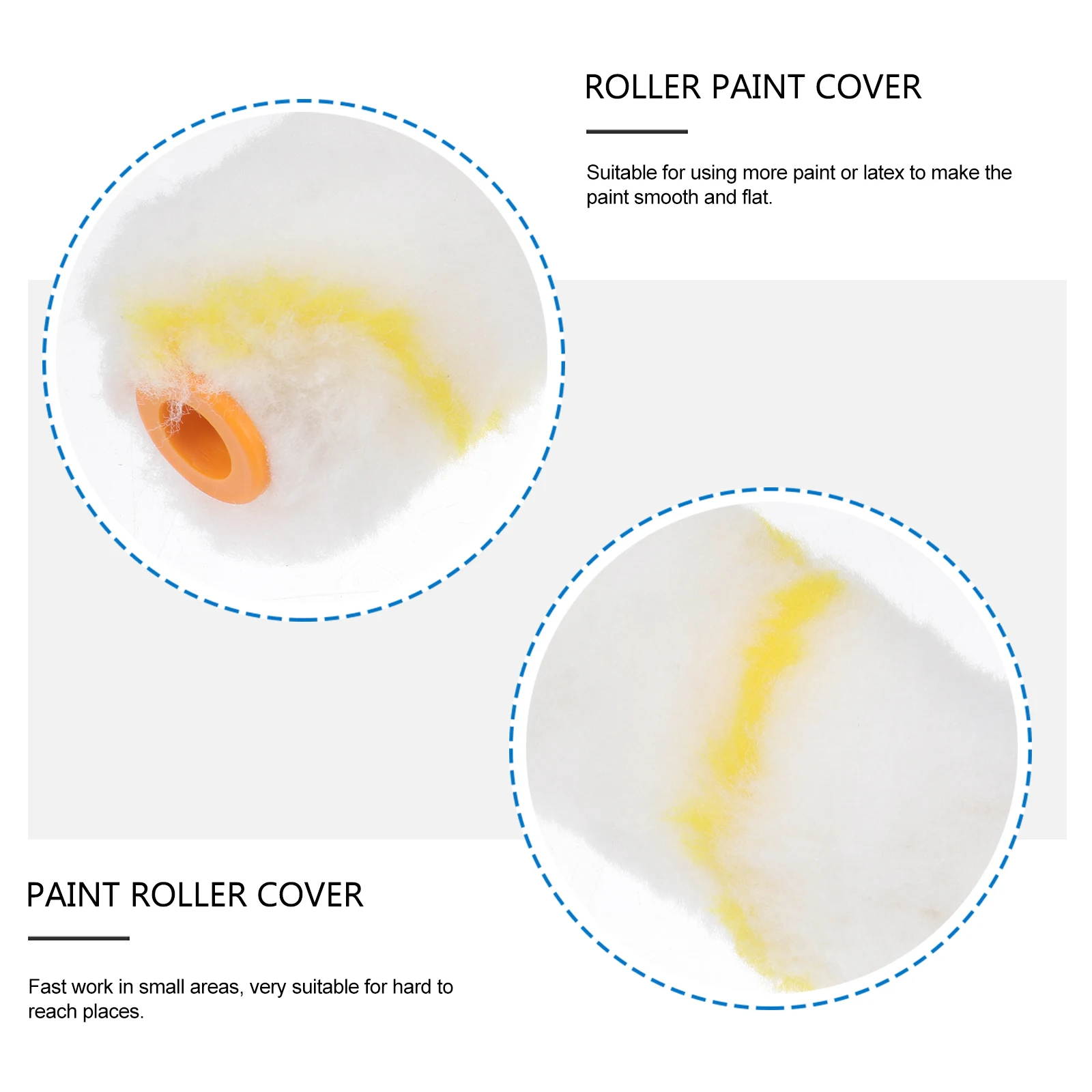 20pcs Paint Roller Cover 4 Inch Mini Paint Rollers Polyester Sleeve Smooth Finish High Quality Fast Work Easy Install Large Area 
20pcs Paint Roller Cover 4 Inch Mini Paint Rollers Polyester Sleeve Smooth Finish High Quality Fast Work Easy Install Large Area
