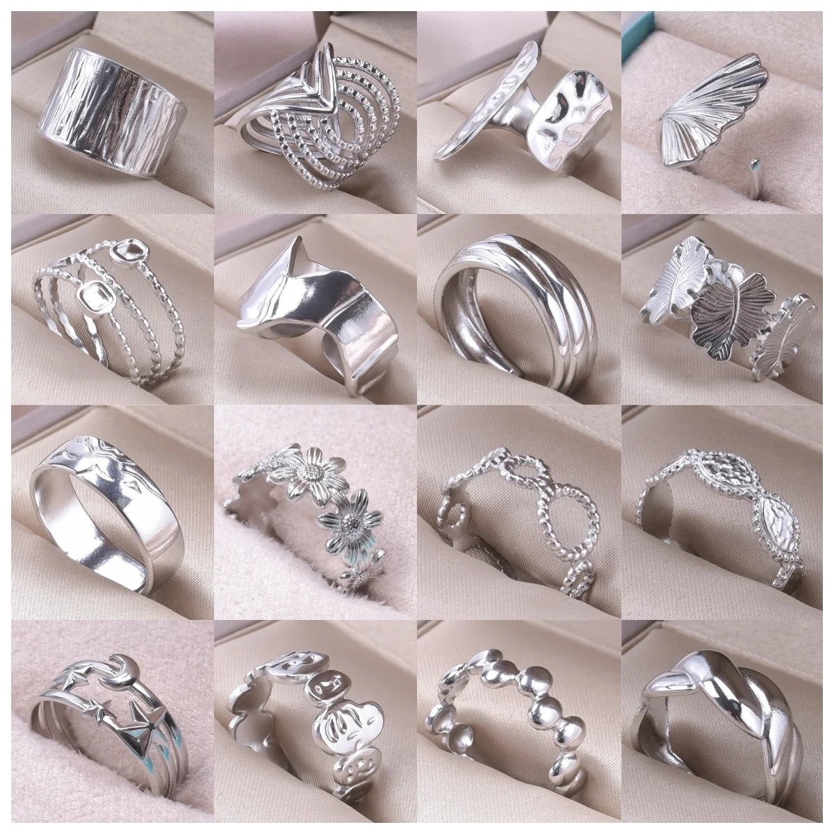 3pcs Stainless Steel Silver Color Opening Adjustable Ring A Variety Of Styles Couple Finger Accessories No Fading Wedding Gift
3pcs Stainless Steel Silver Color Opening Adjustable Ring A Variety Of Styles Couple Finger Accessories No Fading Wedding Gift