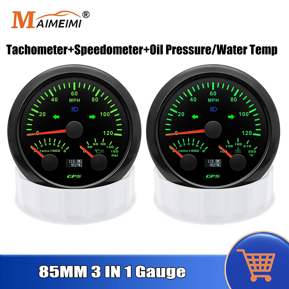 85 мм 3 в 1 тахометр + спидометр + манометр масла 7 цветов подсветка с указателями поворота универсальный для автомобиля 12 В 24 В лодки морской пехоты
85 мм 3 в 1 тахометр + спидометр + манометр масла 7 цветов подсветка с указателями поворота универсальный для автомобиля 12 В 24 В лодки морской пехоты