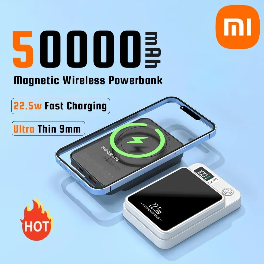 Новинка 2024, беспроводное зарядное устройство Xiaomi на 50000 мАч, магнитный портативный внешний аккумулятор Qi, быстрое мини-зарядное устройство типа C для iPhone, Samsung, MaCsafe
Новинка 2024, беспроводное зарядное устройство Xiaomi на 50000 мАч, магнитный портативный внешний аккумулятор Qi, быстрое мини-зарядное устройство типа C для iPhone, Samsung, MaCsafe