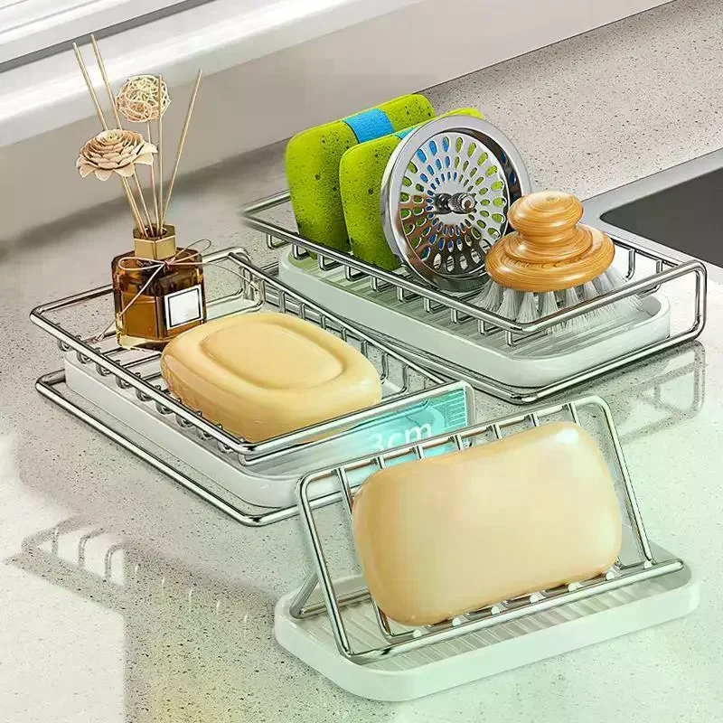 Stainless Steel Soap Rack Kitchen Bathroom Sink Shelf W Drainage Tray Rust-resistant Saver Basket For Kitchen Bathroom Accessory
Stainless Steel Soap Rack Kitchen Bathroom Sink Shelf W Drainage Tray Rust-resistant Saver Basket For Kitchen Bathroom Accessory