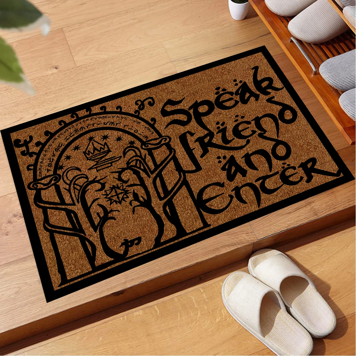 Speak Friend and Enter Doormat Funny Non-Slip Bathroom Kitchen Mat Garden Garage Door Floor Mat Entrance Carpet Rug
Speak Friend and Enter Doormat Funny Non-Slip Bathroom Kitchen Mat Garden Garage Door Floor Mat Entrance Carpet Rug