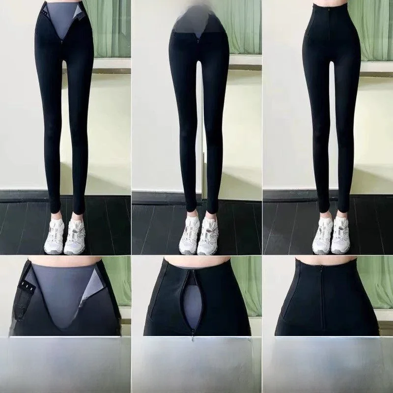 High Waist Yoga Pants Women's apewear Fce Lined Zipper Butt Lifting ark Skin Pants Casual Long Trousers
High Waist Yoga Pants Women's apewear Fce Lined Zipper Butt Lifting ark Skin Pants Casual Long Trousers