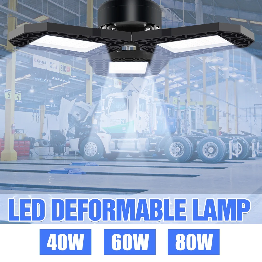 80W LED Light Bulb 220V Garage Lamp E27 Deformable Spotlights 110V High Brightnes Home Warehouse Workshop Parking Lot Lighting
80W LED Light Bulb 220V Garage Lamp E27 Deformable Spotlights 110V High Brightnes Home Warehouse Workshop Parking Lot Lighting