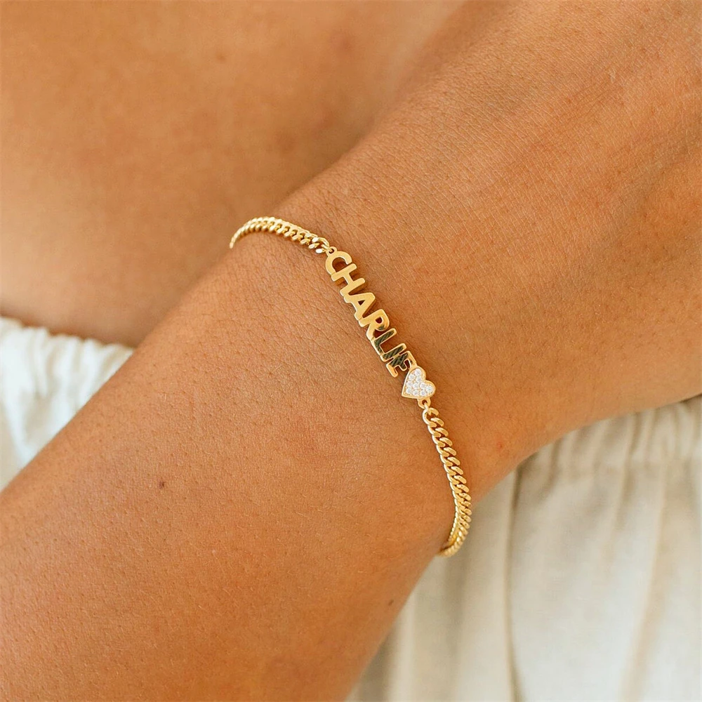 Fashion Custom Heart Name Bracelet for Women Stainless Steel Chain Personalized Wedding Gift Pulseras Jewelry
Fashion Custom Heart Name Bracelet for Women Stainless Steel Chain Personalized Wedding Gift Pulseras Jewelry