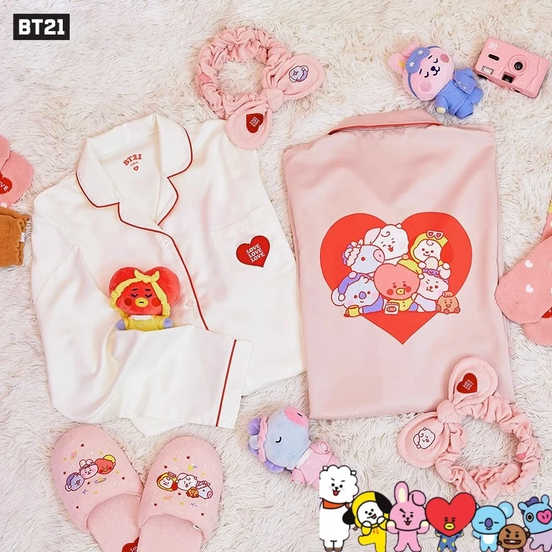 Bt21 Party Night Series Anime Ice Silk Pajamas Cartoon Line Friends Home Nightdress Kawaii Girls Comfortable Breathable Clothes
Bt21 Party Night Series Anime Ice Silk Pajamas Cartoon Line Friends Home Nightdress Kawaii Girls Comfortable Breathable Clothes