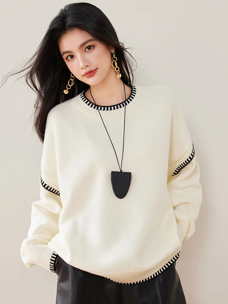 Round Neck Knitted Sweater Women's Autumn Winter Loose Casual Pullovers Tops Female Fashion Warm Solid Color Sweater
Round Neck Knitted Sweater Women's Autumn Winter Loose Casual Pullovers Tops Female Fashion Warm Solid Color Sweater