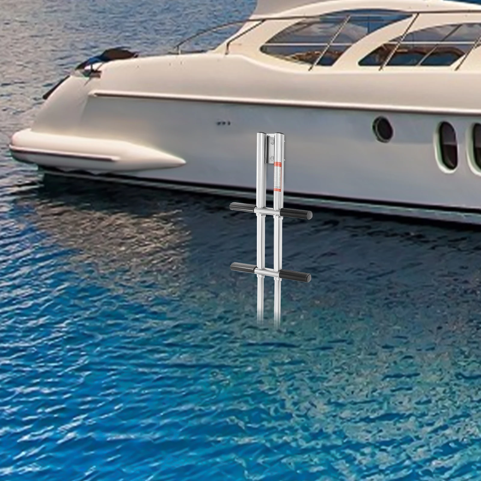 Marine Deck Ladder, 4 Step Telescopic Folding Boat Ladder Stainless Steel, Adjustable Height 17.3"-41.3" for Dock Platform
Marine Deck Ladder, 4 Step Telescopic Folding Boat Ladder Stainless Steel, Adjustable Height 17.3"-41.3" for Dock Platform