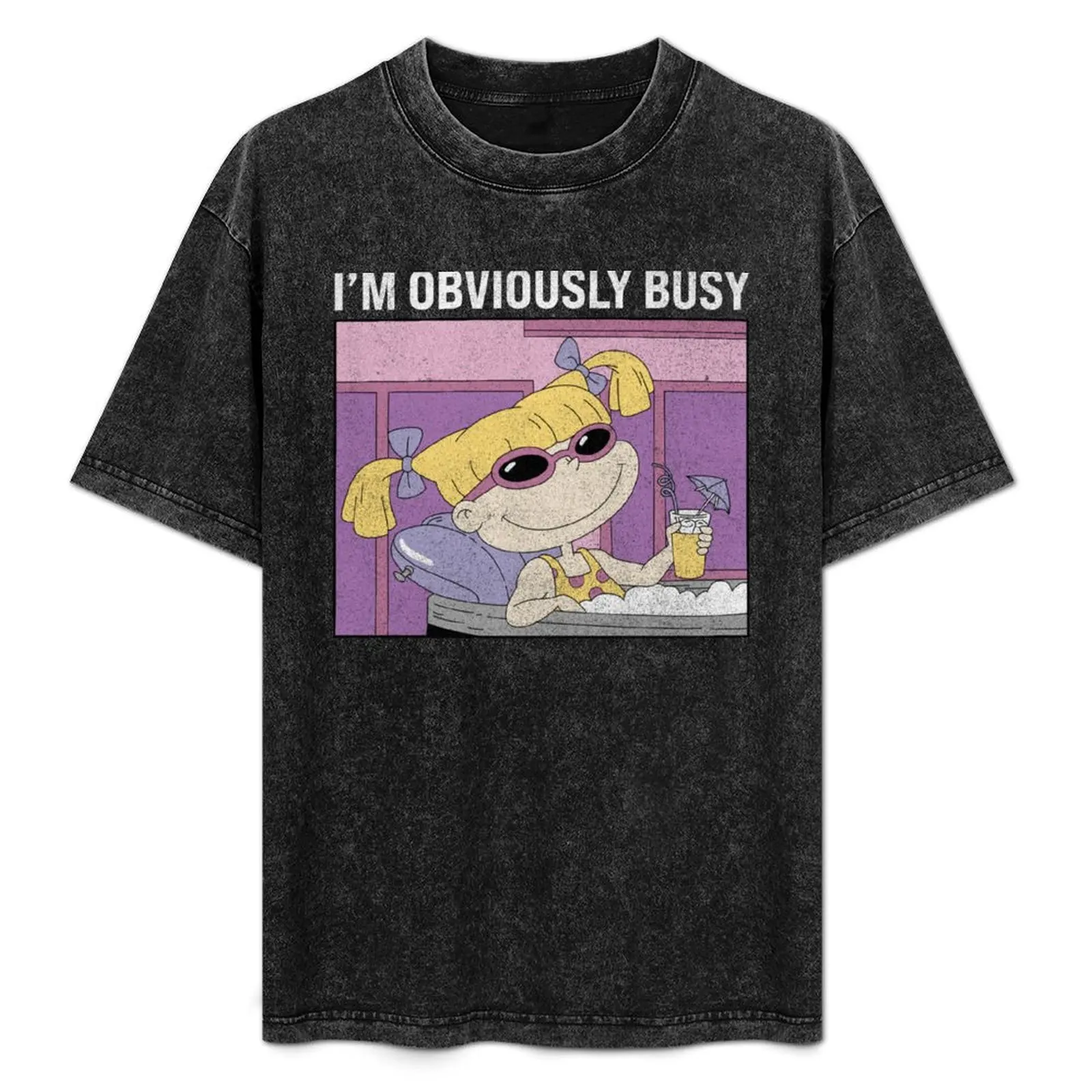 Rugrats Angelica I'm Obviously Busy Distressed Panel T-Shirt Essential Solid Color T-Shirt
Rugrats Angelica I'm Obviously Busy Distressed Panel T-Shirt Essential Solid Color T-Shirt