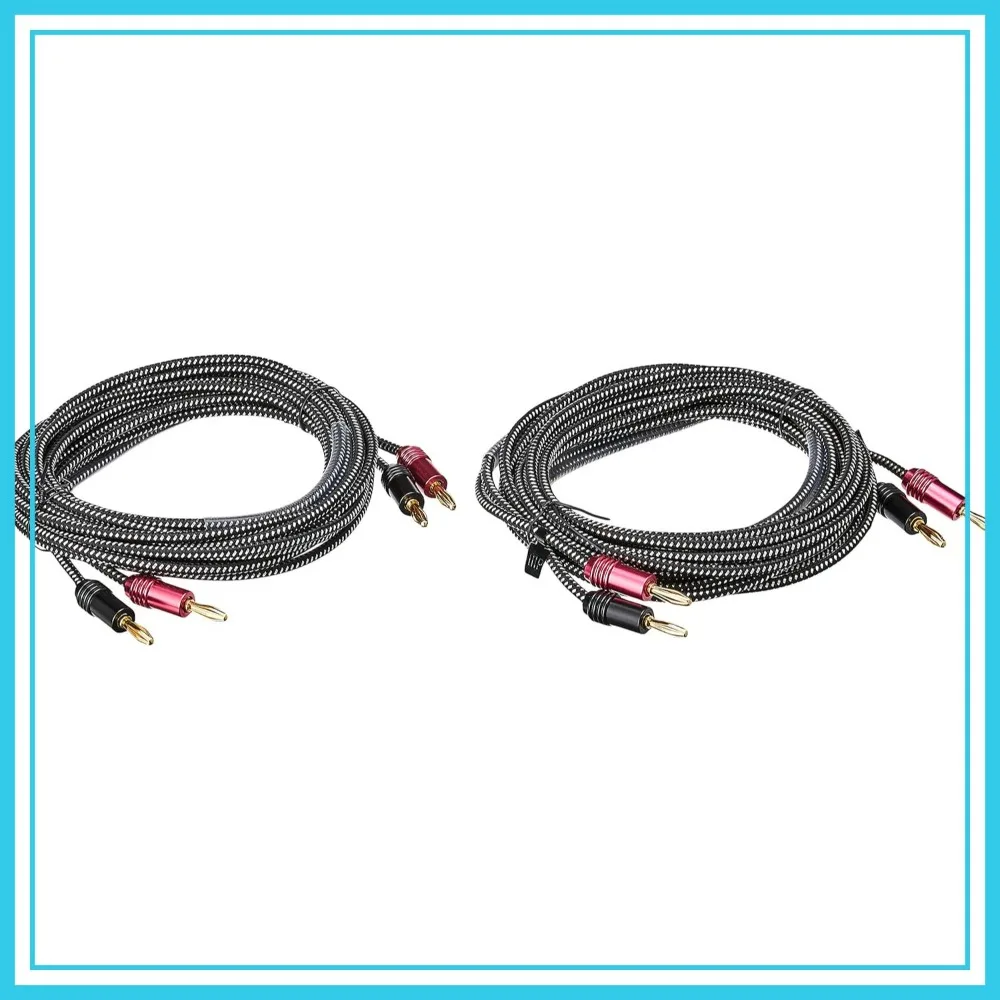 14AWG Braided Speaker Wire with Gold Plated Banana Plug Connectors - Affinity Series, 2 Pack, 10 Feet
14AWG Braided Speaker Wire with Gold Plated Banana Plug Connectors - Affinity Series, 2 Pack, 10 Feet