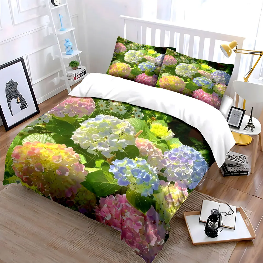 "Colorful Hydrangea Garden Set" Exquisite three-piece bedding set gift for kids and adults
"Colorful Hydrangea Garden Set" Exquisite three-piece bedding set gift for kids and adults