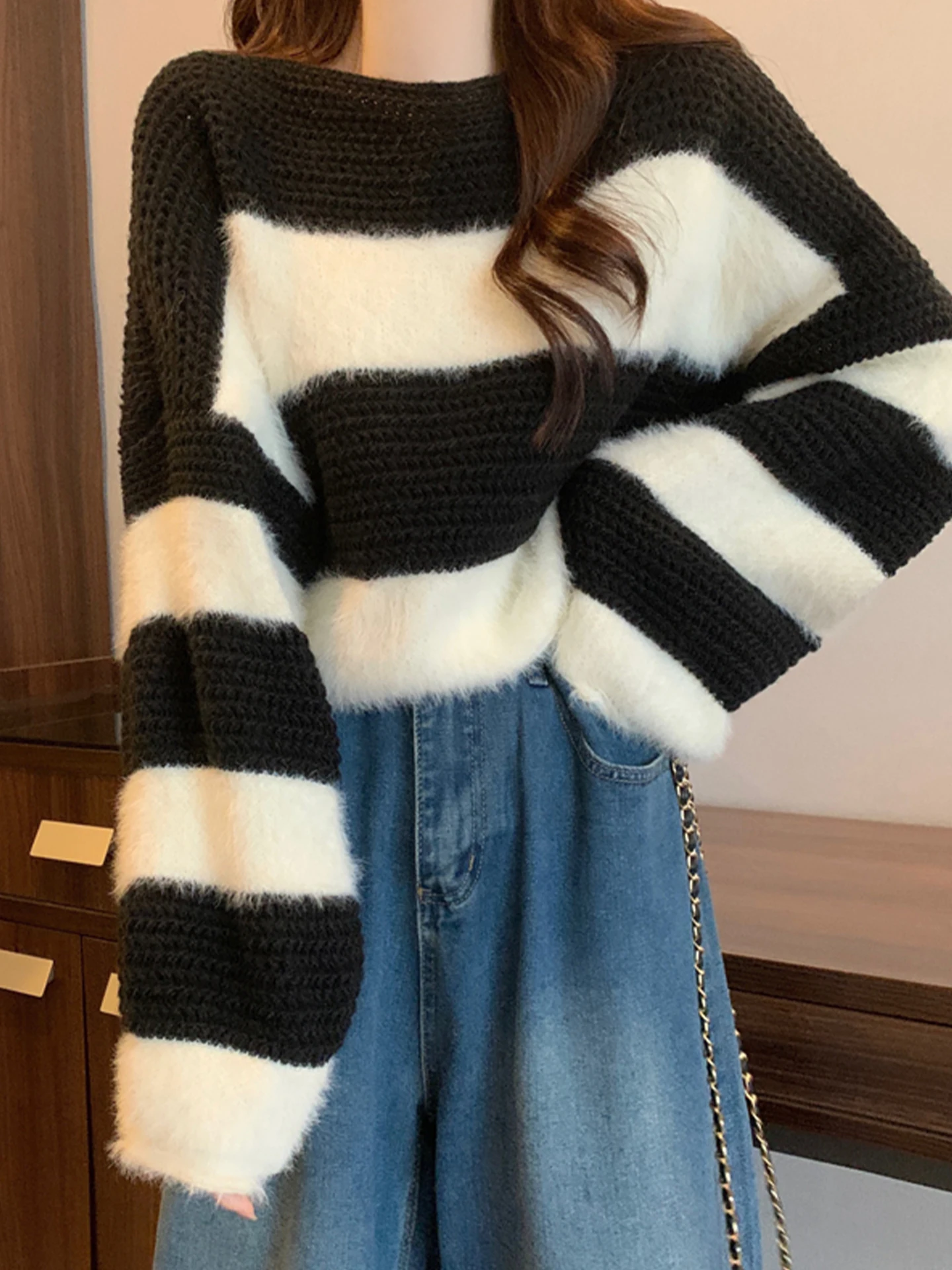 Мягкий уютный ort Sve Long Sve круглый пуловер Ne, свитер осень-зима в полоску, женский сладкий свободный крой, нож...
Мягкий уютный ort Sve Long Sve круглый пуловер Ne, свитер осень-зима в полоску, женский сладкий свободный крой, нож...