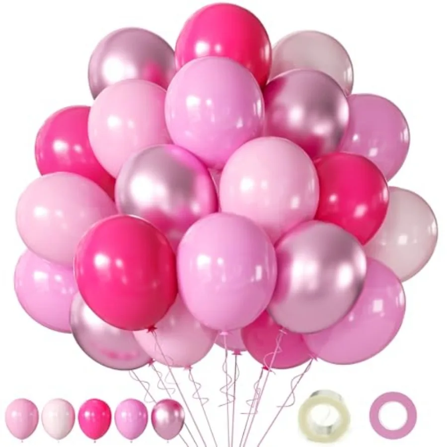 Balloons Metallic Balloon, 60Pcs 12Inch Chrome Deep Light Pearl Hot Latex Balloons for Birthday, Wedding, Baby Shower, Galentin
Balloons Metallic Balloon, 60Pcs 12Inch Chrome Deep Light Pearl Hot Latex Balloons for Birthday, Wedding, Baby Shower, Galentin