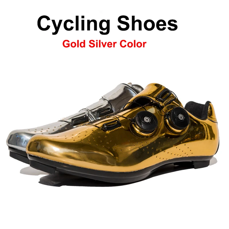Golden Bicycle Shoes Men's and Women's Road Bike Lock Shoes Hard Soled Cycling Shoes Rubber Soled Couple's Shoes Silver
Golden Bicycle Shoes Men's and Women's Road Bike Lock Shoes Hard Soled Cycling Shoes Rubber Soled Couple's Shoes Silver