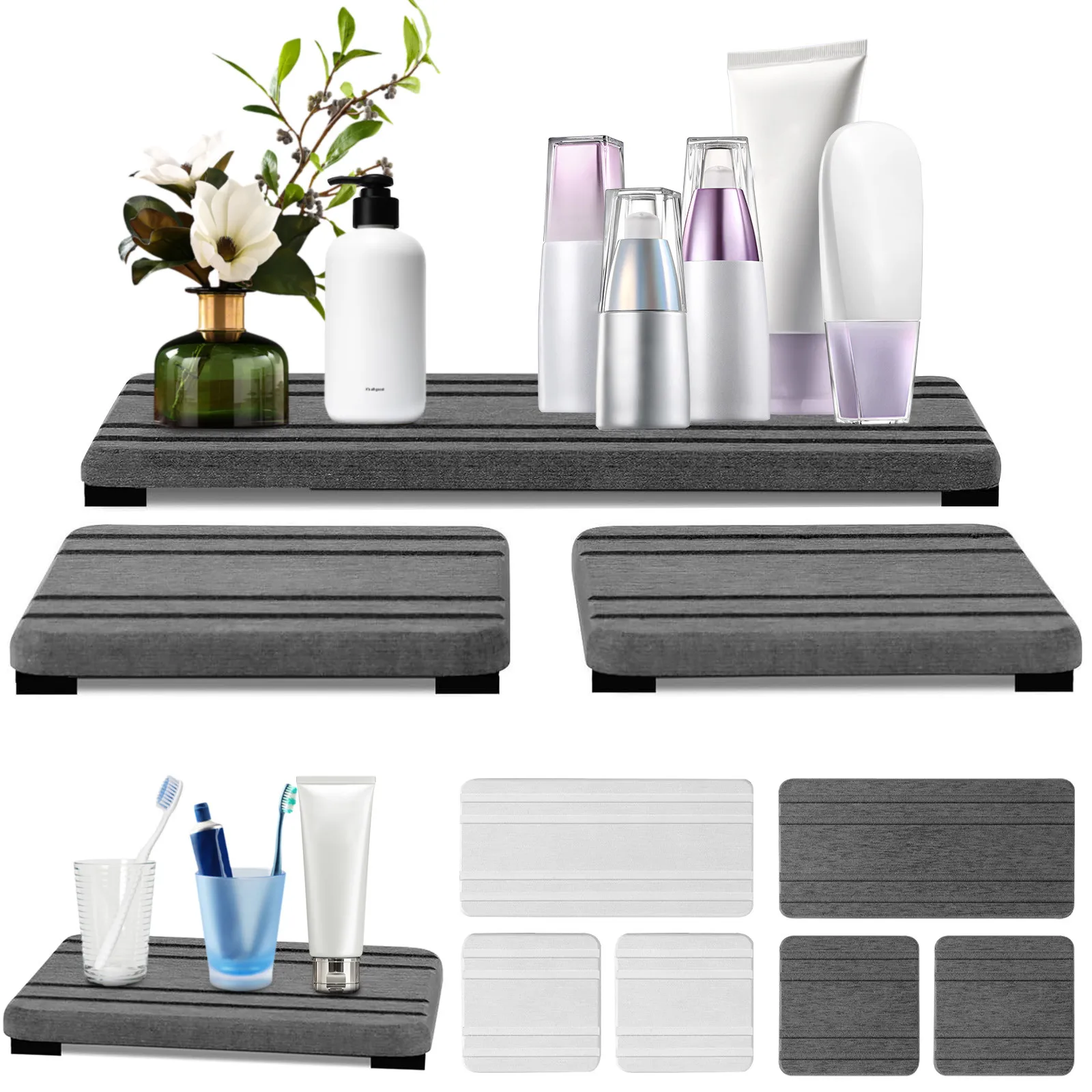 Большой впитывающий каменный поднос, 3 упаковки сухих и аккуратных подноса для раковины из диатомовой земли, мгновенная сухая раковина, держатель для мыла для рук из губки
Большой впитывающий каменный поднос, 3 упаковки сухих и аккуратных подноса для раковины из диатомовой земли, мгновенная сухая раковина, держатель для мыла для рук из губки