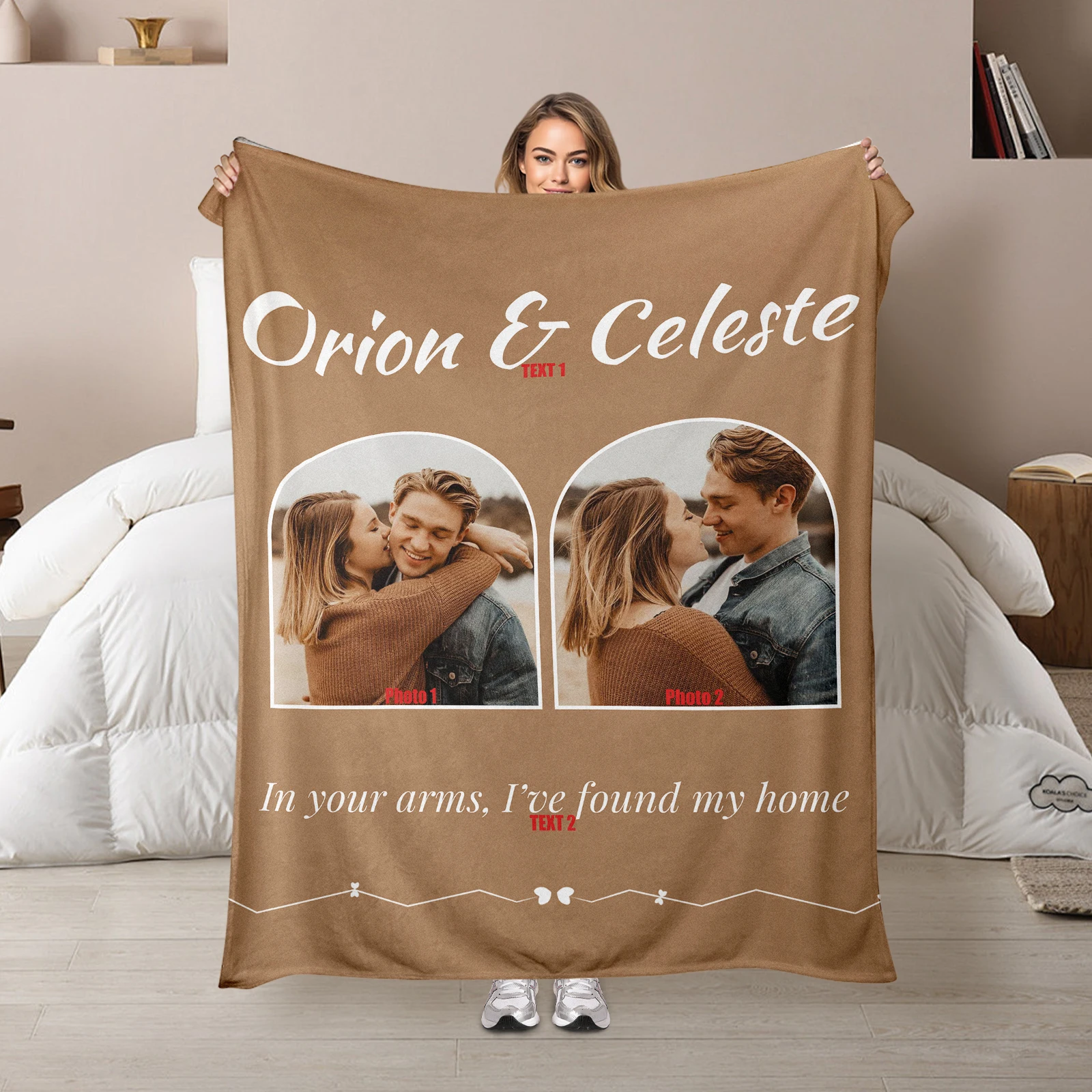 Personalized Photo And Text Blanket Featuring Heart Design For A Cherished And Memorable Gift That Celebrates Love Together
Personalized Photo And Text Blanket Featuring Heart Design For A Cherished And Memorable Gift That Celebrates Love Together