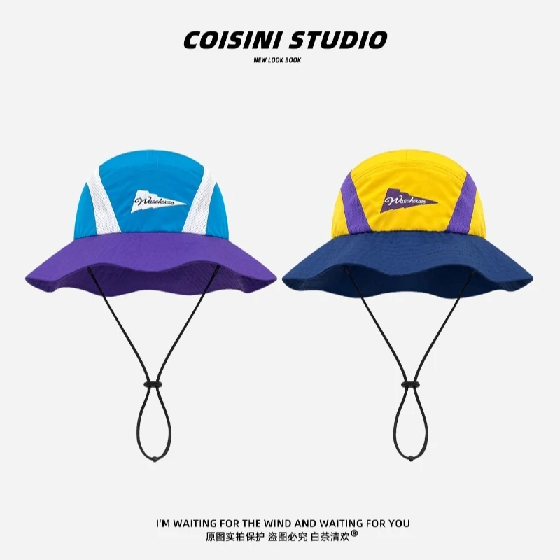 Japanese Vintage Bucket Hat Men Women Color Block Embroidery Letter Summer Outdoor Sun Cap Breathable Quick Dry Fishing Caps
Japanese Vintage Bucket Hat Men Women Color Block Embroidery Letter Summer Outdoor Sun Cap Breathable Quick Dry Fishing Caps