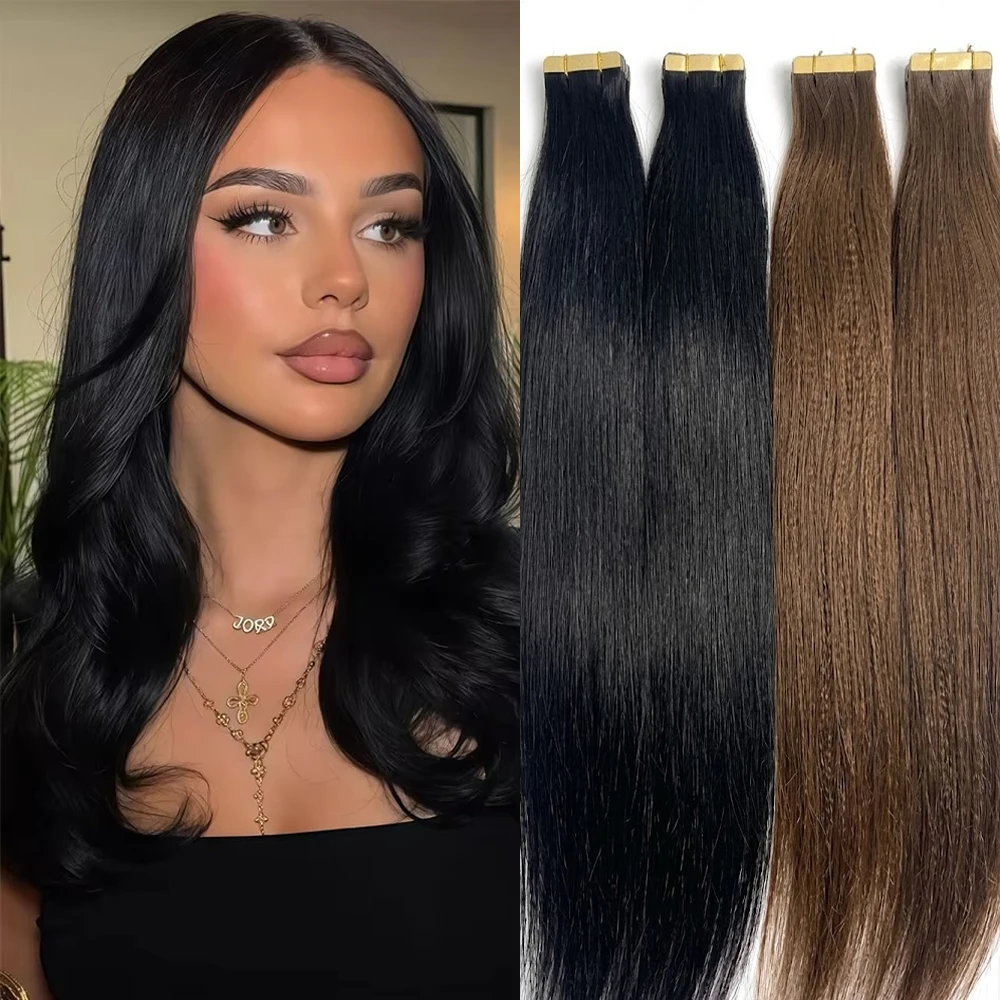 Straight Tape in Human Hair Extensions 22 24 Inch Remy Hair Invisible Seamless Straight 100% Human Hair Extension Easy To Wear
Straight Tape in Human Hair Extensions 22 24 Inch Remy Hair Invisible Seamless Straight 100% Human Hair Extension Easy To Wear