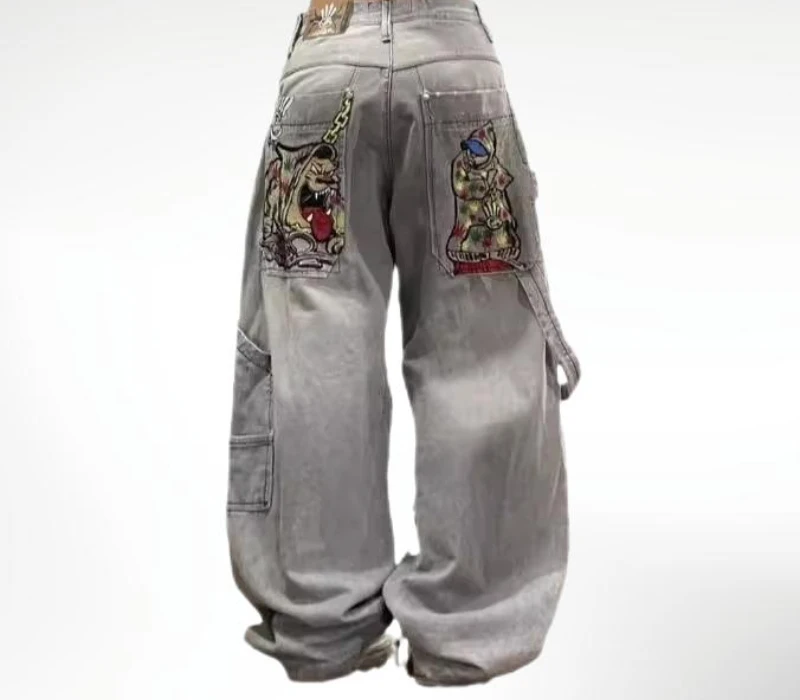 American Harajuku Embroidered Cartoon Pattern Straight Jeans Street Men's Casual Versatile Slim Fit Y2k Jeans Jeans Woman
American Harajuku Embroidered Cartoon Pattern Straight Jeans Street Men's Casual Versatile Slim Fit Y2k Jeans Jeans Woman