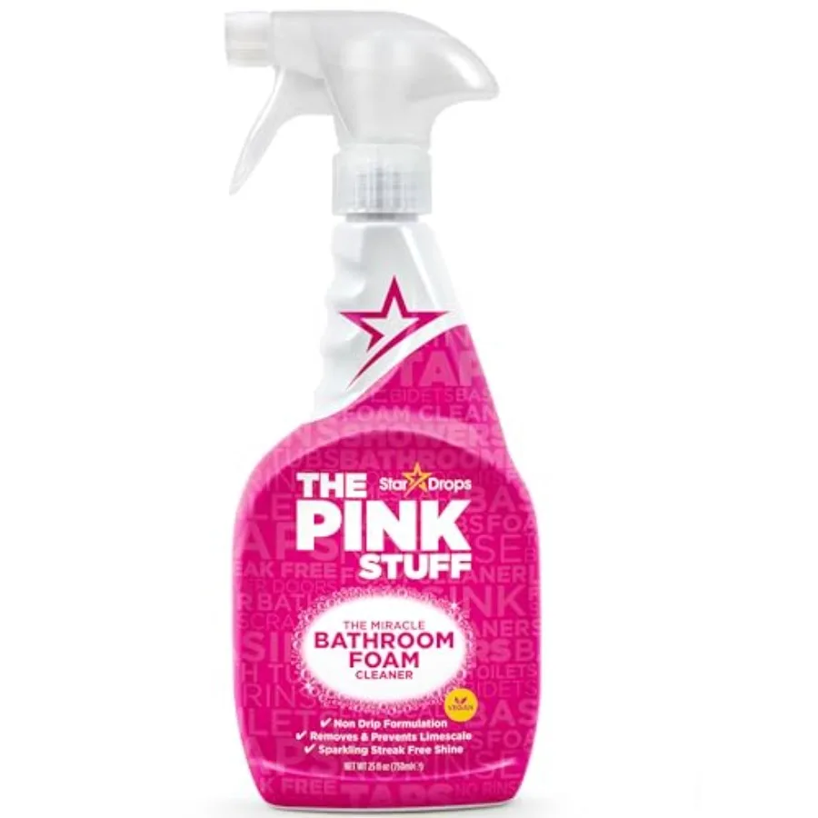 The Pink Stuff - Miracle Bathroom Foam Cleaner 750ml - Baths, Tiles, Soap Scum, Limescale, Streak Free
The Pink Stuff - Miracle Bathroom Foam Cleaner 750ml - Baths, Tiles, Soap Scum, Limescale, Streak Free