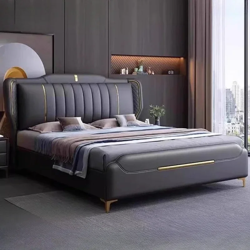Italian Light Luxury Bed Leather Modern Simple Sleeping High Quality Queen Bedroom Bed Fashion Designer Beliche Home Furniture
Italian Light Luxury Bed Leather Modern Simple Sleeping High Quality Queen Bedroom Bed Fashion Designer Beliche Home Furniture
