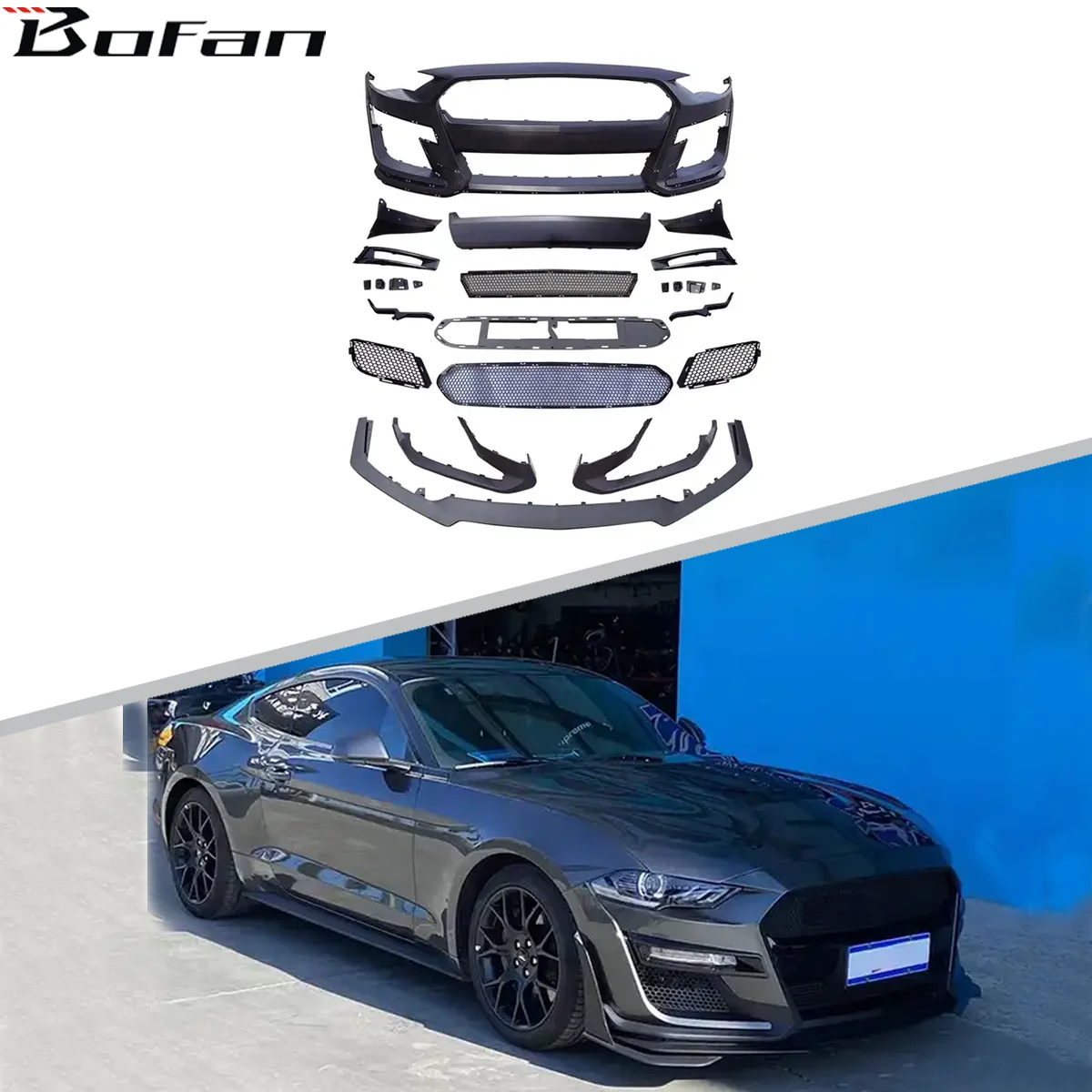 GT500 Style Автомобильный передний бампер, решетка для губ, комплект кузова для Mustang 2018-2022 гг.
GT500 Style Автомобильный передний бампер, решетка для губ, комплект кузова для Mustang 2018-2022 гг.