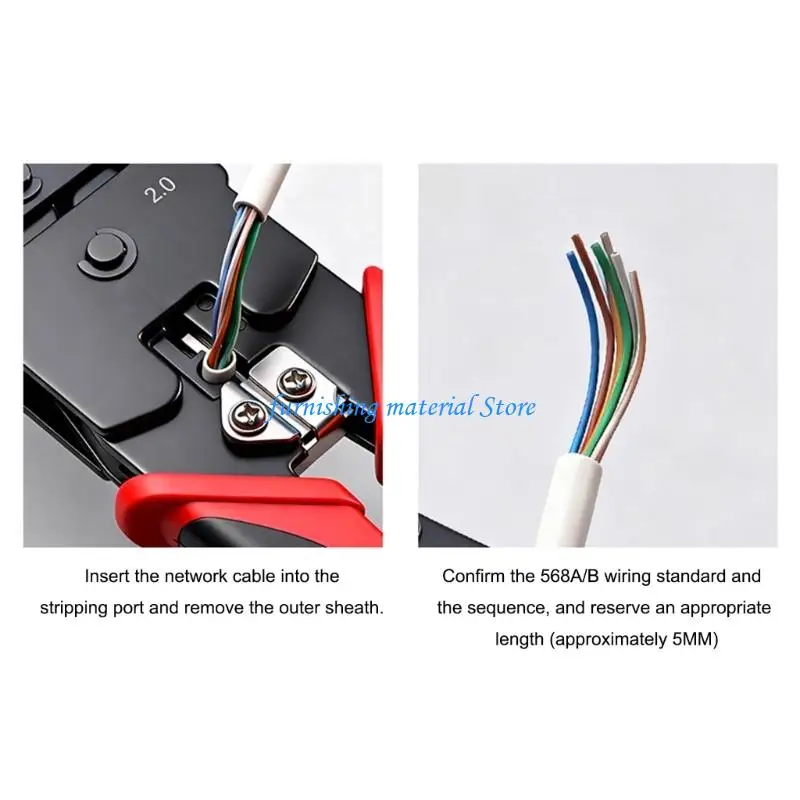 Y5GD RJ45 Crimp Tool Ergonomic Handle Ethernet Crimper Ethernet Crimping Cutter Tool
Y5GD RJ45 Crimp Tool Ergonomic Handle Ethernet Crimper Ethernet Crimping Cutter Tool