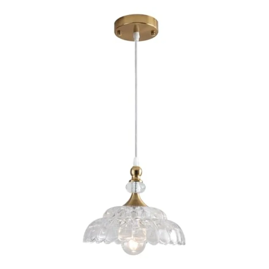 Farmhouse Pendant Light Glass Pendant Light Kitchen Island Champagne Bronze Pendant Light Fixture with Flower Shade Gold Pendan
Farmhouse Pendant Light Glass Pendant Light Kitchen Island Champagne Bronze Pendant Light Fixture with Flower Shade Gold Pendan