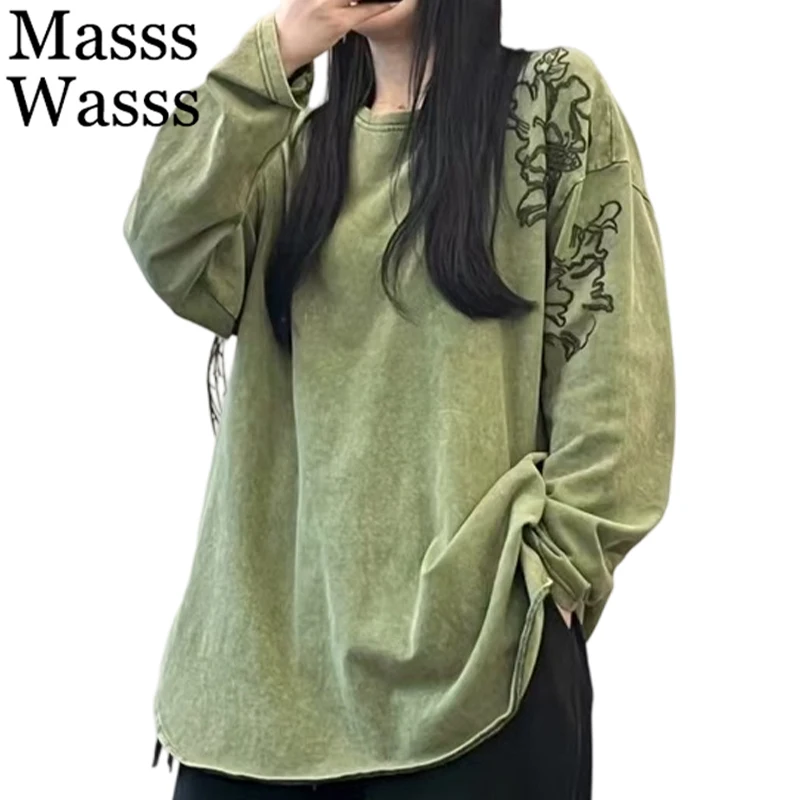 Masss Wasss 2025 Autumn Ladies Classic Leisure Embroidery T-shirts Womens Fashion Loose O Neck Tops Vintage Cotton Linen Clothes
Masss Wasss 2025 Autumn Ladies Classic Leisure Embroidery T-shirts Womens Fashion Loose O Neck Tops Vintage Cotton Linen Clothes