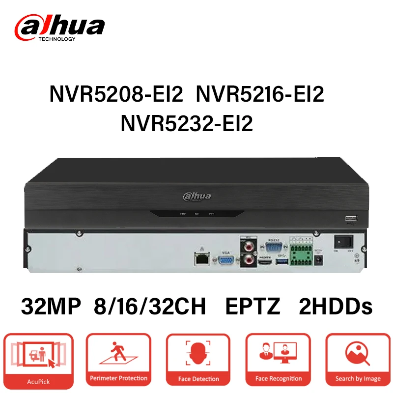 Dahua AcuPick 8/16/32CH 2HDD NVR Smart Ai Video Record CCTV Camera 4K Security Monitor System NVR5208 / NVR5216-EI2 NVR5232-EI2
Dahua AcuPick 8/16/32CH 2HDD NVR Smart Ai Video Record CCTV Camera 4K Security Monitor System NVR5208 / NVR5216-EI2 NVR5232-EI2