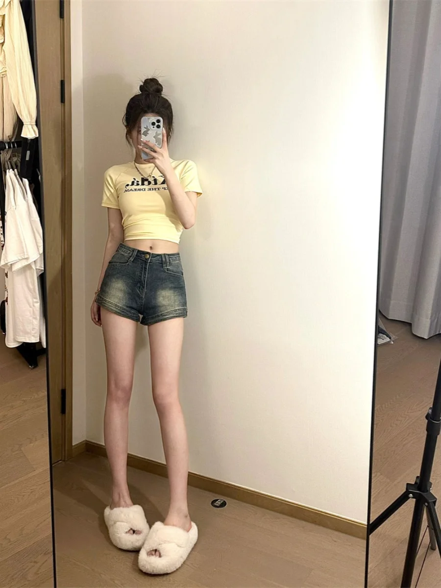 High Waist Wide Leg Denim orts for Women Pear ape Body Slimming plus Size Spring New Sle Hot Pants Sexy Girl Sle
High Waist Wide Leg Denim orts for Women Pear ape Body Slimming plus Size Spring New Sle Hot Pants Sexy Girl Sle