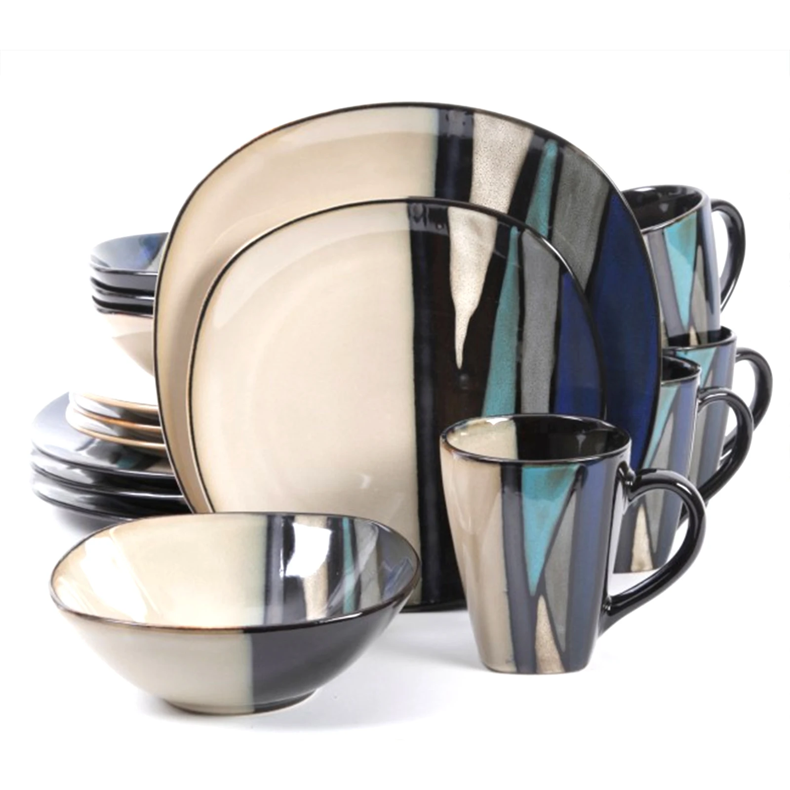 16-piece dinnerware set in elegant teal color for everyday use and special occasions
16-piece dinnerware set in elegant teal color for everyday use and special occasions