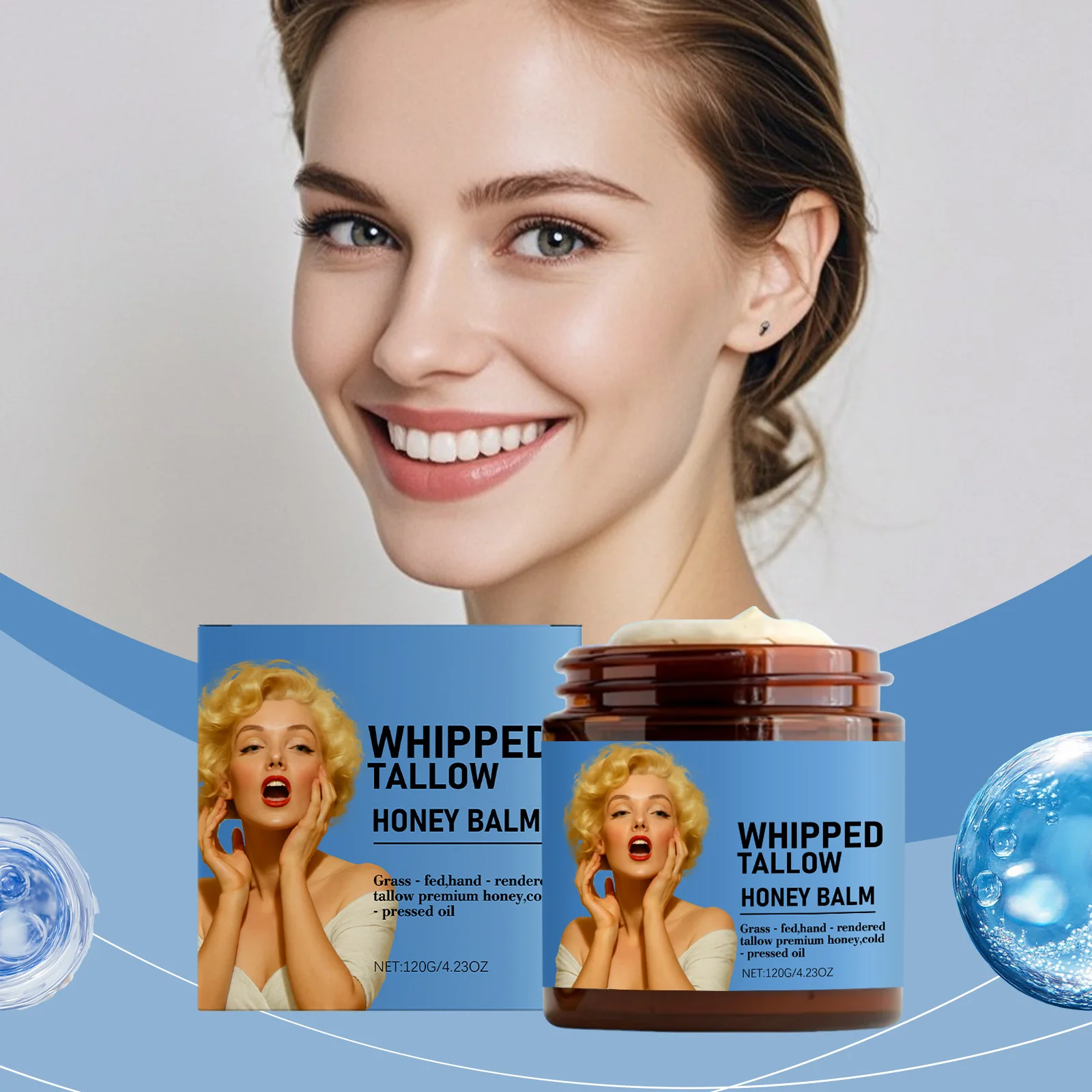 Tallow Honey Moisturizing Cream Lighten Melanin Improve Drying Enhance Skin Barrier Deep Hydration Nourishing Facial Care Lotion
Tallow Honey Moisturizing Cream Lighten Melanin Improve Drying Enhance Skin Barrier Deep Hydration Nourishing Facial Care Lotion