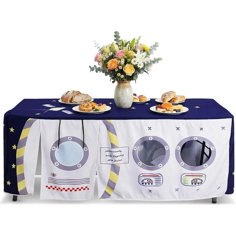 Большой скатерть для игрового домика 10 x 7,5 футов в помещении и на открытом воздухе, синий стиль космической станции, чехол для палатки для дня рождения, игр
Большой скатерть для игрового домика 10 x 7,5 футов в помещении и на открытом воздухе, синий стиль космической станции, чехол для палатки для дня рождения, игр