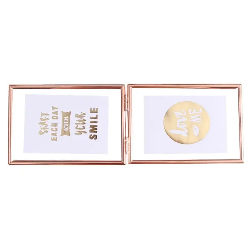 Household Folding Double sided Metal Glass Photo Frame 5/6/7/8-inch Table Creative DIY Personalized Decorative Ornament
Household Folding Double sided Metal Glass Photo Frame 5/6/7/8-inch Table Creative DIY Personalized Decorative Ornament