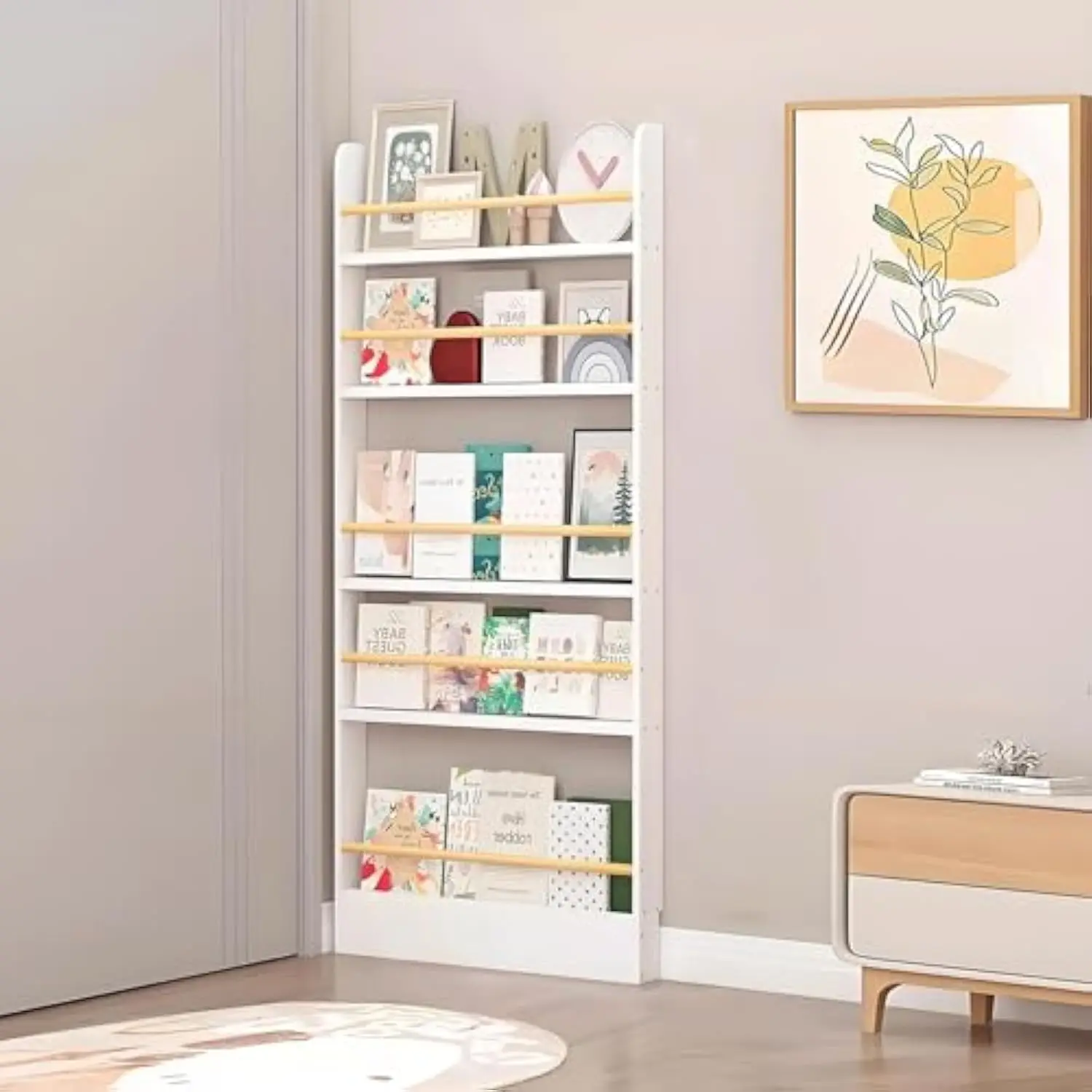 Wooden 3/4/5/6 Tier Behind the Door Bookshelf, Tall Narrow Floor Standing Bookcase, Space-Saving Storage Organizer for Books, B
Wooden 3/4/5/6 Tier Behind the Door Bookshelf, Tall Narrow Floor Standing Bookcase, Space-Saving Storage Organizer for Books, B