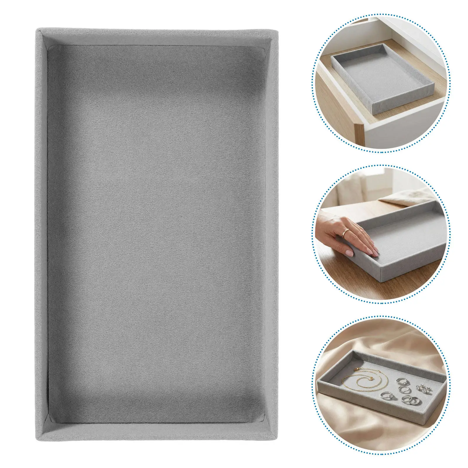 2Pcs Jewelry Storage Organizer Gray Modular Stackable Drawer Inserts Necklace Ring Tray Jewelry Holder for Vanity Dresser
2Pcs Jewelry Storage Organizer Gray Modular Stackable Drawer Inserts Necklace Ring Tray Jewelry Holder for Vanity Dresser