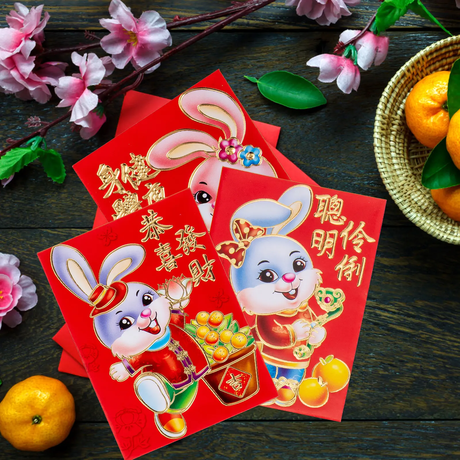 120Pcs Rabbit Year Red Envelopes Red Paper Money Pockets Chinese New Year Festival Gift Bunny Pattern Luck Money Bag
120Pcs Rabbit Year Red Envelopes Red Paper Money Pockets Chinese New Year Festival Gift Bunny Pattern Luck Money Bag
