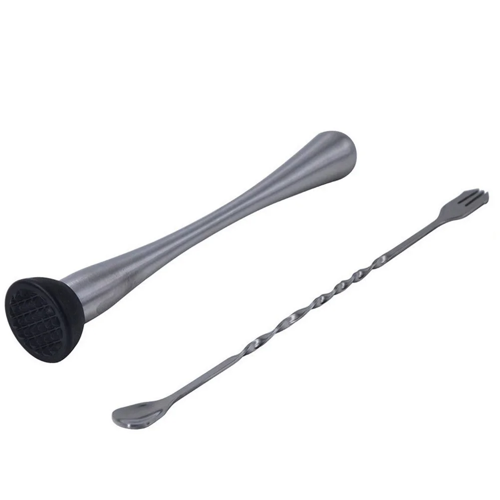26Cm Stainless Steel Cocktail Muddler and Mixing Spoon Set for Perfectly Blended Drinks Bar Tools Home Pub Use Cocktail
26Cm Stainless Steel Cocktail Muddler and Mixing Spoon Set for Perfectly Blended Drinks Bar Tools Home Pub Use Cocktail