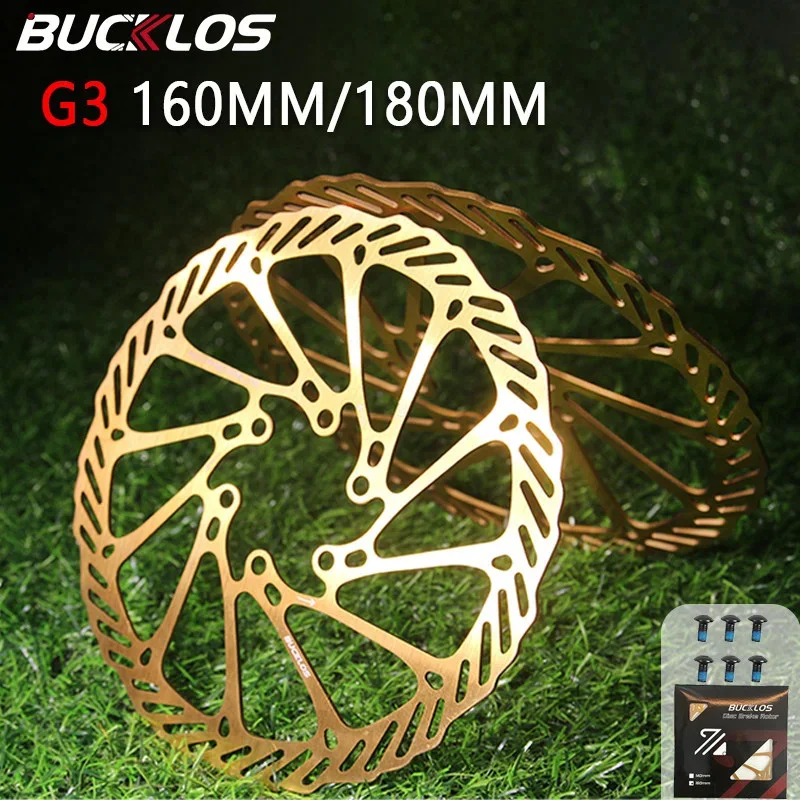 BUCKLOS G3 Bicycle Hydraulic Disc Brake 160mm 180mm MTB Disc Brake Rotors High Strength Gold Road Mountain Bike Rotors 6 Hole
BUCKLOS G3 Bicycle Hydraulic Disc Brake 160mm 180mm MTB Disc Brake Rotors High Strength Gold Road Mountain Bike Rotors 6 Hole