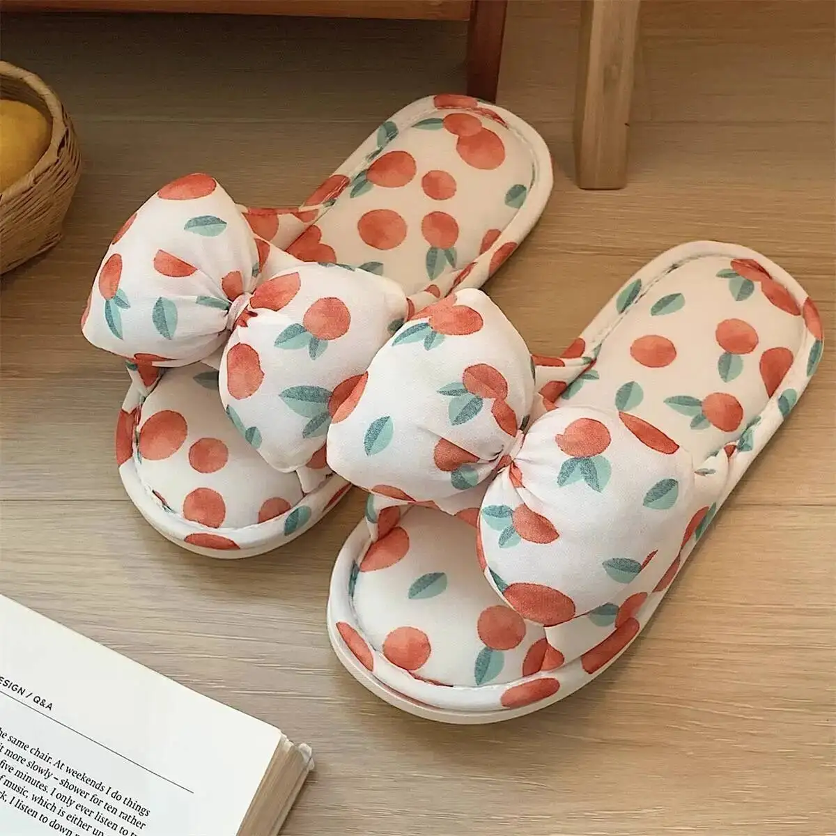 Cute Orange Bow Floor Slippers For Women All Season Home Sweat Absorbent Soft Soled Linen Indoor Household Cotton Slippers
Cute Orange Bow Floor Slippers For Women All Season Home Sweat Absorbent Soft Soled Linen Indoor Household Cotton Slippers