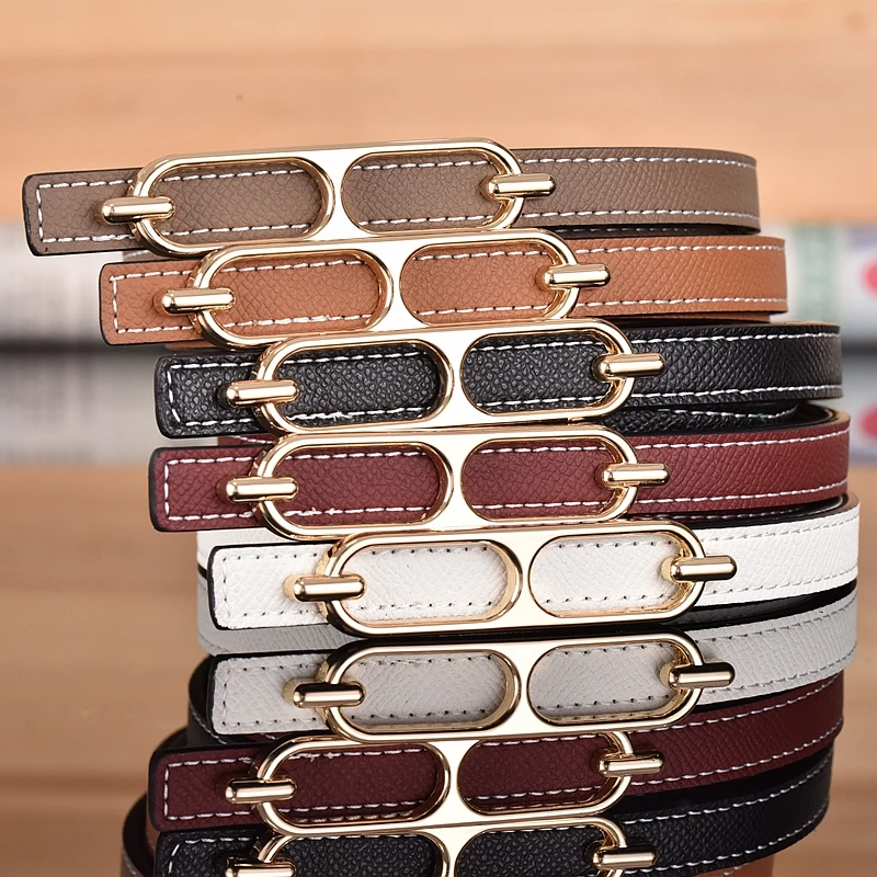 1.3CM High Quality Fashion Belt Women Luxury Designer Leather Smooth Buckle Cowhide Classic Exquisite Waist Strap Ceinture Homme
1.3CM High Quality Fashion Belt Women Luxury Designer Leather Smooth Buckle Cowhide Classic Exquisite Waist Strap Ceinture Homme
