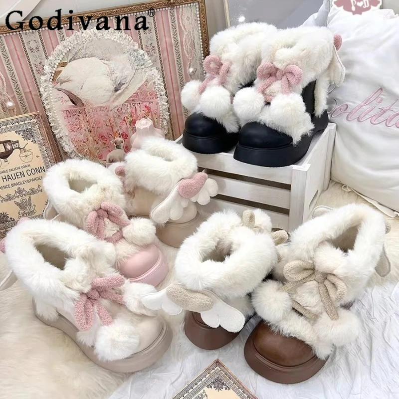 Original Sweet Girl's Lo Snow Boots Winter Student Y2K Plush Thickened Warm Short Boots Women's Lo Thick Sole Ankle Shoes 2025
Original Sweet Girl's Lo Snow Boots Winter Student Y2K Plush Thickened Warm Short Boots Women's Lo Thick Sole Ankle Shoes 2025
